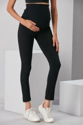 Siyah Hamile Tayt - Hamile Tayt - Siyah Tayt - Siyah Hamile Tayt - Pamuk Tayt - 4