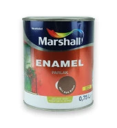 Marshall Enamel Parlak Ahşap Metal Boyası Açık Kahve 0,75 L - 1