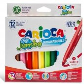 Carioca Keçeli Boya Kal Jumbo Süper Yıkanabilir 12 Li 40569 - 1