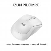 Logitech M240 Sessiz Kompakt Kablosuz Bluetooth Mouse - Beyaz - 2