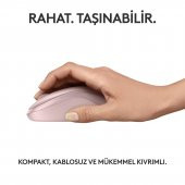 Logitech M240 Sessiz Kompakt Kablosuz Bluetooth Mouse - Pembe - 3