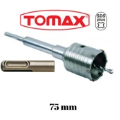 Tomax SDS Plus Elmaslı Beton Delme Ucu 75 mm Panç + 200 mm Adaptör - 3