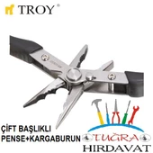 Troy 21090 Çift Başlıklı Çok Amaçlı Pense+Kargaburun - 1