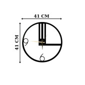 ALPHA METAL DESIGN Modern 9/6 Duvar Saati - 41X41 Cm Metal Duvar Saati - Siyah Duvar Saati AMD3030 - 4