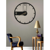 ALPHA METAL DESIGN Modern 9/12 Duvar Saati - 41X41 Cm Metal Duvar Saati - Siyah Duvar Saati Amd3020 - 2