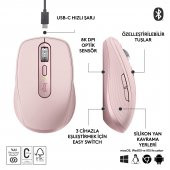 Logitech Mx Anywhere 3S Kompakt 8000 Dpı Optik Sensörlü Sessiz Bluetooth Kablosuz Mouse - Pembe - 4