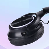 M6 Pro Cat RGB Led Işıklı Kedi Kulağı Band Tasarımlı Ayarlanabilir ve Katlanabilir Kulak Üstü Bluetooth Kulaklık - 10