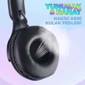 M6 Pro Cat RGB Led Işıklı Kedi Kulağı Band Tasarımlı Ayarlanabilir ve Katlanabilir Kulak Üstü Bluetooth Kulaklık - 6