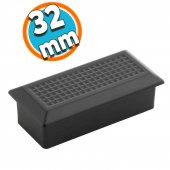 Mobilya Düğme Çekmece Dolap Kapak Kulpu Kulbu Plastik Mat Siyah Kulp 32 mm thumbnail 1