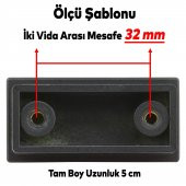 Mobilya Düğme Çekmece Dolap Kapak Kulpu Kulbu Plastik Mat Siyah Kulp 32 mm thumbnail 3