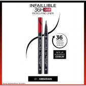 Loreal Infaillible 36H Grip Micro Fine Eyeliner 01 Obsidian - Siyah - 1