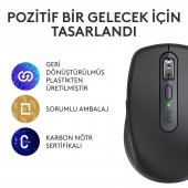 Logitech MX Anywhere 3S Kompakt 8000 DPI Optik Sensörlü Sessiz Bluetooth Kablosuz Mouse - Siyah - 2