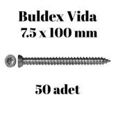Buldex Beton Vidası 7.5x100 mm 50 Adet | Torx T30 Uyumlu Dübelsiz Vida thumbnail 2
