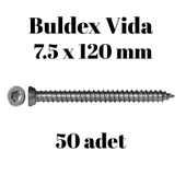 Buldex Beton Vidası 7.5x120 mm 50 Adet | Torx T30 Uyumlu Dübelsiz Vida thumbnail 2