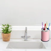 Set Üstü Diş Fırçalık Banyo Metal Diş Fırçası Kabı Kutusu Pembe - 4
