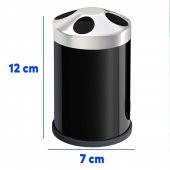 Set Üstü Diş Fırçalık Banyo Metal Diş Fırçası Kabı Kutusu Siyah - 3