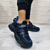 M.P one 232-3512 Siyah Sax Cırtlı Fuspetli Çocuk Spor Ayakkabı thumbnail 1