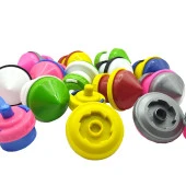 Topaç Plastik Basmalı Kendinden Dönen Topaç - Plastik Topaç 4 Adet - 1