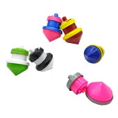 Topaç Plastik Basmalı Kendinden Dönen Topaç - Plastik Topaç 4 Adet - 4