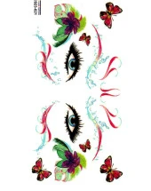 Tattoo Geçici Dövme Vücut Dövmesi 9x19 cm (renkli021) - Renkli Gözler - 1