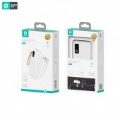 DVIP İP12 20000mAh 2xUsbA + Type-C + Micro + Lightning Çıkışlı Led Göstergeli Powerbank Beyaz - 3