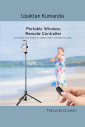 YESİDO Bluetooth Uzaktan Kumanda Cep Telefonu Tutucu Tripod Uzatılabilir Selfi Çubuğu SF13 - 3