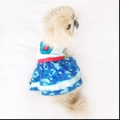 TEDDY BLUE KÖPEK ELBİSESİ  by Kemique  Köpek Kıyafeti - 1