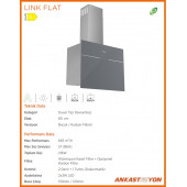 Silverline 3364 LINK FLAT Gri Cam Duvar Tipi Davlumbaz 60 cm - 3