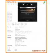 Silverline BO65E4B01 Siyah Cam Ankastre Fırın 8 Programlı - 2