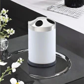 Set Üstü Diş Fırçalık Banyo Metal Diş Fırçası Kabı Kutusu Beyaz - 6