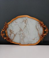 Hera Kristal Bulut 40 cm Tepsi Gold - 1