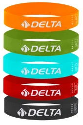 Delta Latex 5 Farklı Direnç Aerobik Pilates Direnç Egzersiz Bandı Squat Lastiği (Uç Kısmı Kapalı) - 1