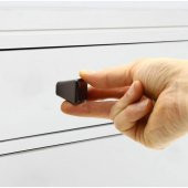 Mobilya Düğme Dolap Çekmece Kulpu Kulbu Plastik Füme Tek Vidalı Kulp thumbnail 2