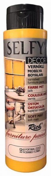 Rich Selfy Decor Vernikli Boya 500cc Portakal Çiçeği 5810 - 1