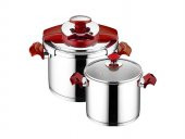 Aryıldız Milano Kanka Düdüklü Tencere 3.5 Lt+5,5 Lt-Rose - 1