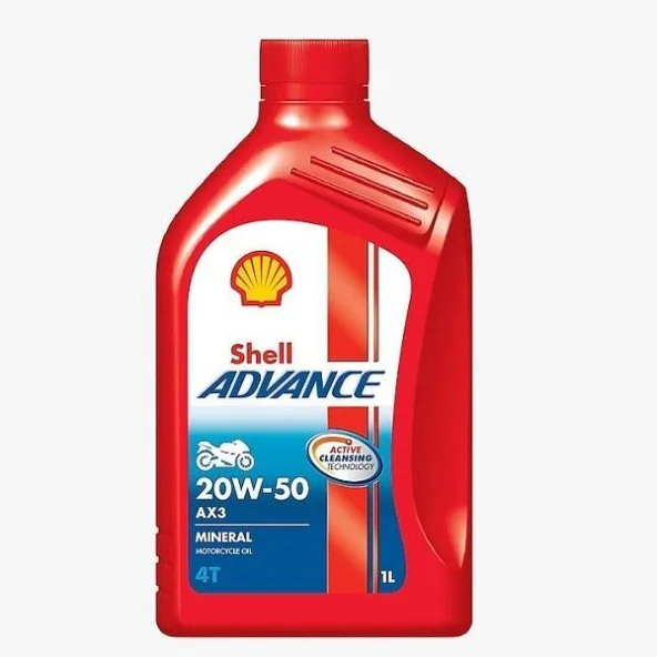 SHELL ADVANCE 4T AX3 20W50 - 1 LİTRE - 1
