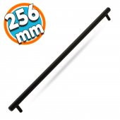Mobilya Çekmece Dolap Kapak Kulpu Kulbu 256 mm Mat Siyah Metal Kulp - 1