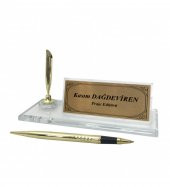 Kristal Altın Tek Kalemli Masa İsimliği HK2673 thumbnail 3