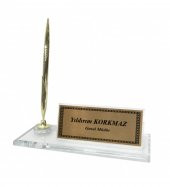 Kristal Altın Tek Kalemli Masa İsimliği HK2673 thumbnail 4