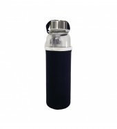 Siyah Kılıflı Cam Matara 500 ml HK2670 - 1