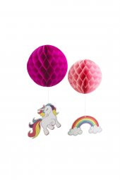 Unicorn İkili Petek Süs Pembe - 1