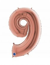 Rakam Balon Folyo 9 Rose Gold - 1