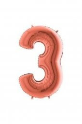 Rakam Balon Folyo 3 Rose Gold - 1