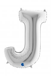 Folyo Harf Balon J Gümüş 40 Inç 101 Cm - 1