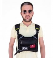 Motorcu Göğüs Çantası Reflektörlü Su Geçirmez Kan Grubu 0rh+ - 1