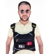 Motorcu Göğüs Çantası Reflektörlü Su Geçirmez Kan Grubu 0rh- - 1