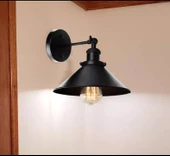 Dylight Retro Metal Dekoratif Mafsallı Akrobatik Siyah Duvar Aplik - 1