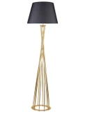 Dylight Retro Lambader Köşe Lambası Parlak Gold Siyah Başlık 45cm Başlık - 1