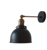 Dylight Retro Siyah Metal Dekoratif Mafsallı Duvar Aplik - 1