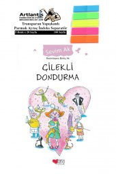 Çilekli Dondurma Sevim Ak 120 Sayfa Karton Kapak 1 Adet Fosforlu Transparan Kitap Ayraç 1 Paket - 1